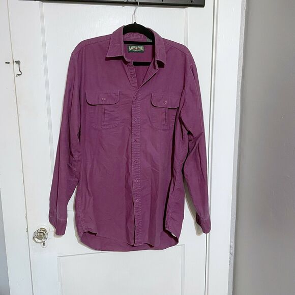 Vintage 1980’s American Eagle Outfitters Purple Flannel button down Large Tall
